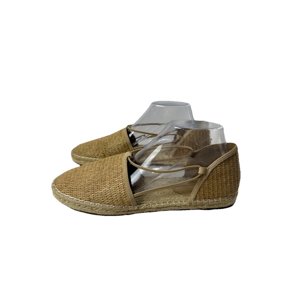 Eileen Fisher Lee Raffia Stretch Espadrille Coastal Minimalist Sandal Women Sz 9